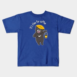 coffee bear_It's time for coffee Kids T-Shirt